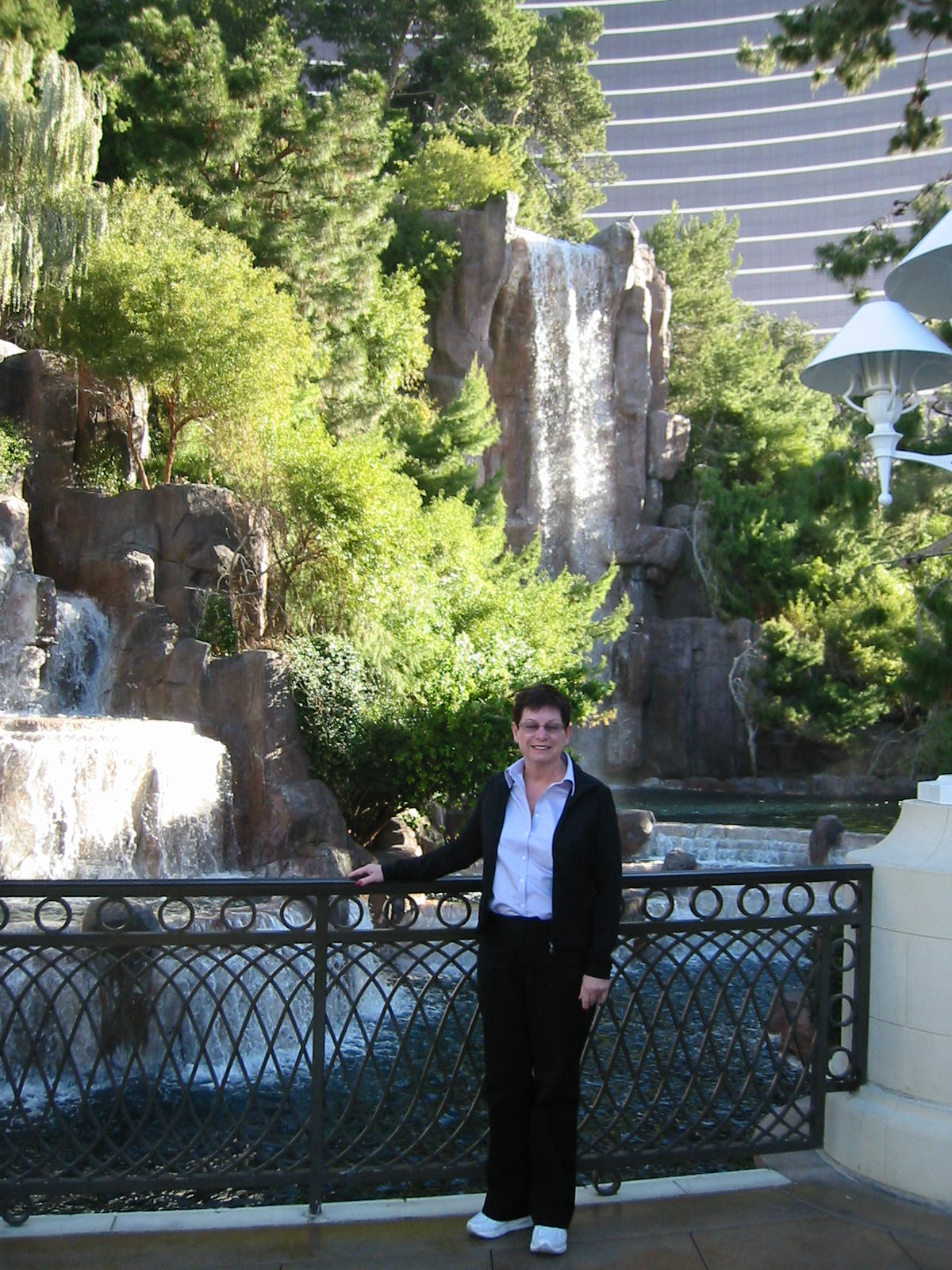 Wynn Hotel, Las Vegas, out front showing the falls